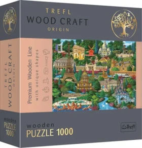 Trefl Wood Craft Origin - Puzzle - Slavná Místa Francie