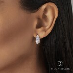 Royal Fashion náušnice 14k zlato Vermeil GU-DR23080E-ROSEGOLD-MOONSTONE-TOPAZ