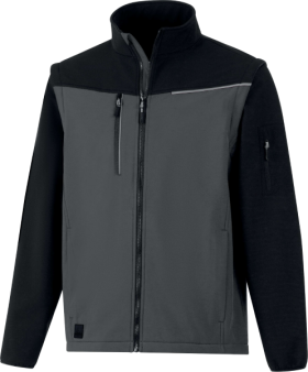 Bunda 2 V 1 Delta Plus softshell SOCCIA Barva: Šedá/Černá, Velikost: M (SOCCIGRTM)