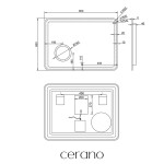 CERANO - Koupelnové LED zrcadlo Lucido - 80x60 CER-429343