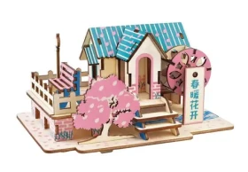 Woodcraft Dřevěné 3D puzzle Jarní dům