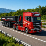 Mamido Sklápěcí návěs pro kamion na dálkové ovládání Scania 1501 1:18 černý