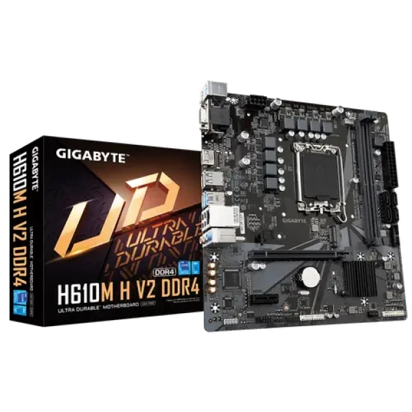 GIGABYTE H610M H V2 / H610M / LGA1700 / 2x DDR5 / PCIEx16 / 1x GLAN / mATX (H610M H V2)