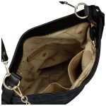 Módní dámská kožená kabelka na rameno Selin, černá