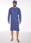 Košile Cornette 110/24 Playboy long/r S-2XL pánská tmavě modrá XL