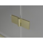 MEXEN/S - Mist sprchový kout čtvrtkruh, křídlové 80 x 80, transparent, zlato kartáčovaná 8A33-080-080-55-00