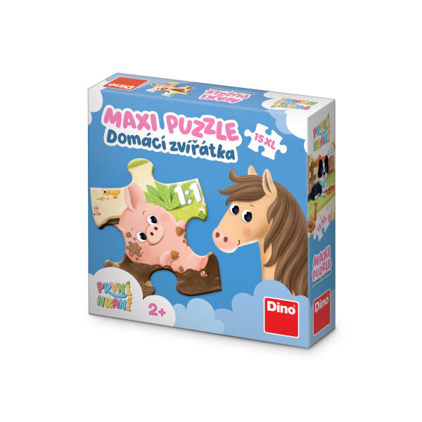 Puzzle MAXI První hraní: Domácí zvířata 15 dílků