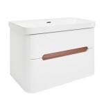 Koupelnová skříňka s umyvadlem SAT Fusion 77,5x53x45 cm bílá matná mat SATFUSION280WU SATFUSION280WU