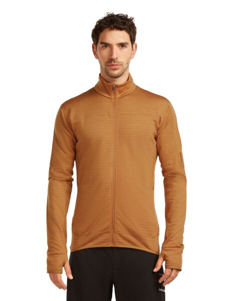 Pánská merino mikina ICEBREAKER Mens 300 RealFleece Descend LS Zip, Trail velikost: S