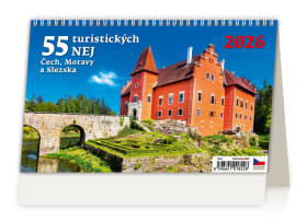 Stolní kalendář 2026 Helma - 55 turistických nej Čech, Moravy a Slezska