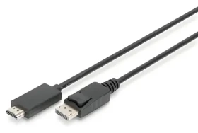 Digitus černá / Redukční kabel DisplayPort/HDMI / DP 1.2 - HDMI 2.0 / 4K 60Hz / 3 m (AK-340303-030-S)