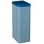 Ib Laursen Plechová dóza s víkem Blue Stripes Tall, modrá barva