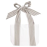 GREEN GATE Nákupní taška Tote Stripe / Grey bow Small, béžová barva, textil