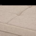 Taburet s úložným prostorem, látka krémová