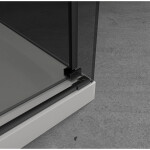 CERANO - Sprchový kout Lantono L/P - 8 mm - Soft-Close - černá matná, grafitové sklo - 170x100x195 - posuvný CER-8050BD7538