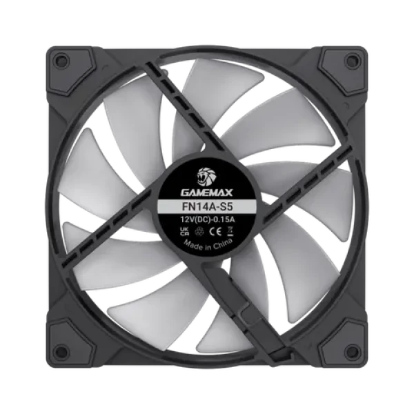 Gamemax FN14A-S5 černá / Ventilátor / 140 mm (FN14A-S5)