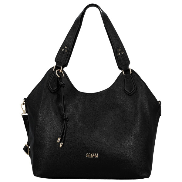 Elegantní dámská koženková kabelka na rameno Mandy, černá