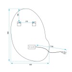 REA - Zrcadlo LED 80x60cm CLOUD C HOM-05504