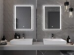 MEXEN - Zusa zrcadlo s osvětlením 60 x 80 cm, LED 600 9808-060-080-611-00