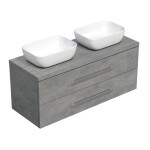 Koupelnová skříňka pod umyvadlo s deskou SAT Cube Way 120x47,5x46 cm beton mat CUBE461203BESAT45 CUBE461203BESAT45