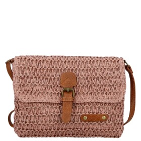 Dámská pletená crossbody kabelka Olive Boho, růžová