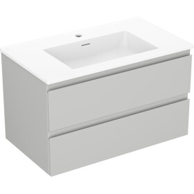 MEXEN/S - Orio koupelnová skříňka 80 cm s umyvadlem Otis, 2 zásuvky, šedá mat/bílá mat 91A10-08047-2-BFF62-W18M01