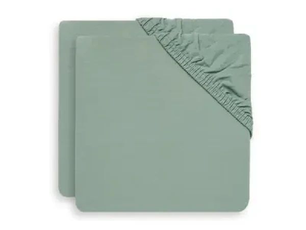 Jollein Prostěradlo napínací 120x60 cm 2 ks Ash Green (2511-507-00095)