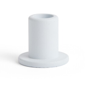 HAY Svícen Tube Concrete Small Light Blue, modrá barva, beton