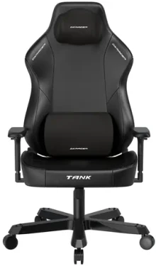 DXRACER Herní židle Tank černá / Nosnost 180 kg / Umělá kůže EPU / Ocelový rám / Sklon opěradla 135°