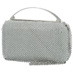Třpytivá dámská plesová kabelka Moon Kaela, stříbrná