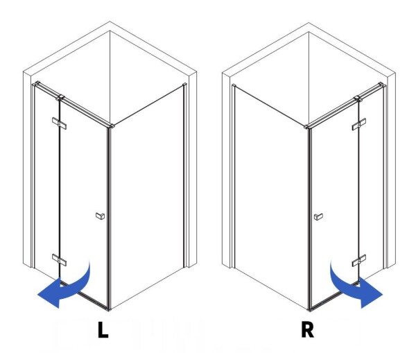 REA/S - Sprchový kout Atlas 90x100 Chrome vpravo KPL-K4561