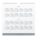 Busy B Nástěnný kalendář s perem Weekly Sage 2026, zelená barva, papír