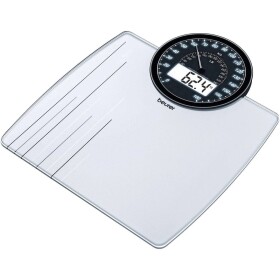 Beurer GS 58 šedá / kombinovaná osobní váha / digitální / analog / 180kg / rozlišení 100g / funkce alarm (76610)
