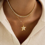 ELENYS Make a Wish – pozlacený náhrdelník 18K žluté zlato Délka: 42+5 cm / max. 47 cm