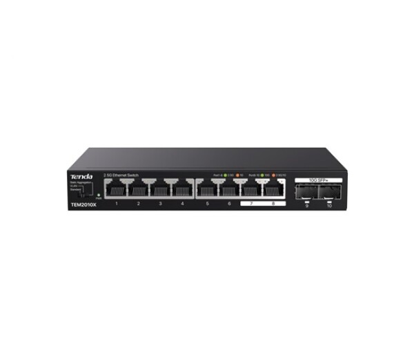 Tenda TEM2010X 8x RJ45 2.5G + 2x SFP+ 10G Multi-Gigabit Switch EDF_1049022