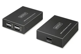 Digitus USB extender černá / USB extender / 4x USB-A / 150 m / Cat 6 / USB 2.0 (DA-73120)