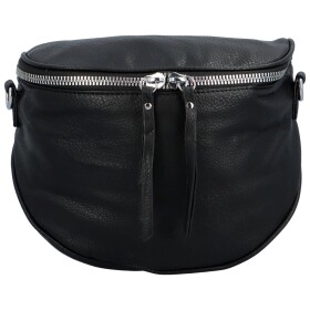 Módní dámská koženková ledvinka/crossbody André, černá