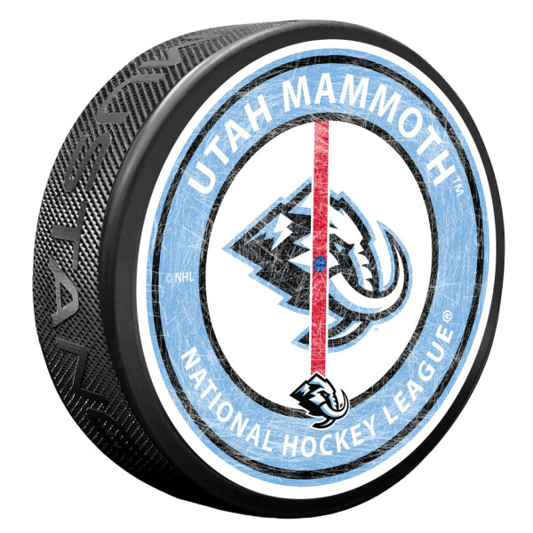 Mustang Puk Utah Mammoth NHL Center Ice Puck