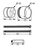 KLUDI - Příslušenství Prodloužení, chrom 7598005-00