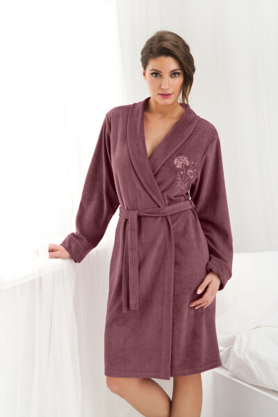 Dámský župan FR-107 - DOROTA švestka 2XL