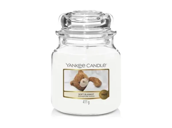 Yankee Candle Soft Blanket střední sklenice 411g / doba hoření: až 75 h (1173564E)