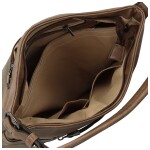 Trendy dámská koženková kabelka na rameno Sandipa, tmavě béžová