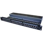 DATACOM Patch panel 24p. CAT6 / 1U / 3x8 / LSA / STP / 19 / černý s vyvázáním (5027121242)