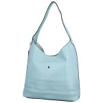 Trendy dámská koženková kabelka na rameno Karix, světle modrá