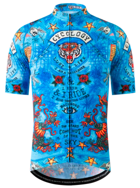Cyklodres CYCOLOGY City Of Angels (Blue), pánský, krátký rukáv (Motiv City Of Angels (Blue), velikost XXL)