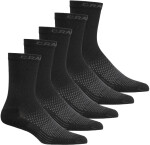 Běžecké ponožky CRAFT CORE Dry High - 5 párů - černá Velikost textilu: 46-48