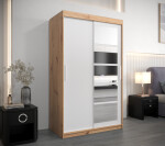 Šatní skříň Abi Ro1 Barva korpusu: Dub Sonoma, Rozměry: 150 cm, Dveře: Bílá
