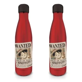 Pyramid One Piece Wanted Luffy nerezová láhev černá / Láhev / Nerezová ocel / Motiv Wanted - Luffy (MDB27982EPM)