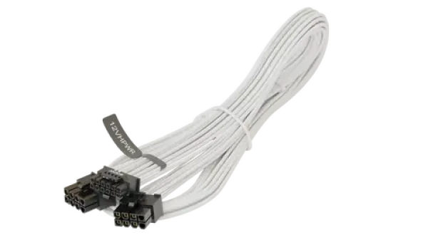 Seasonic 12VHPWR PCIe 5.0 Adapter pro napájení grafických karet / bílý oplet (12VHPWR cable W)