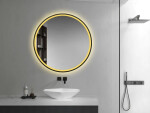Zrcadlo se senzorem SAT Cool 80x80 cm černá SATZCO80CE SATZCO80CE